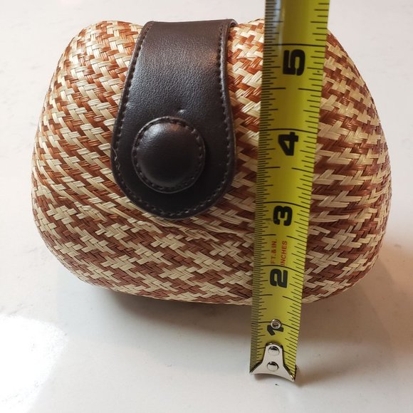 Le Sac vintage mini clutch woven rounded edge - Picture 10 of 12